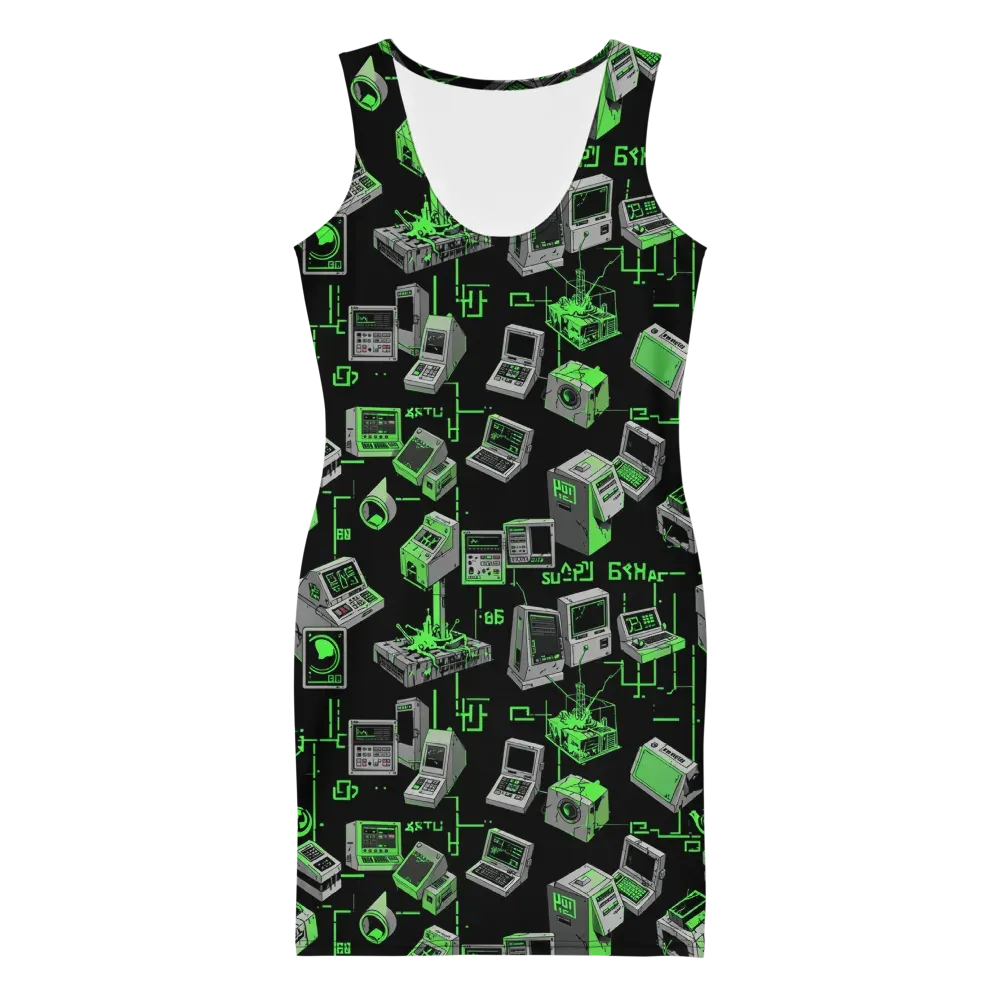 Acid Archive on Bodycon Dress — Front