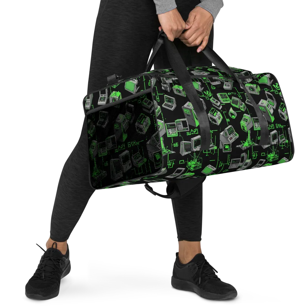 Acid Archive on Duffle Bag — Right Front
