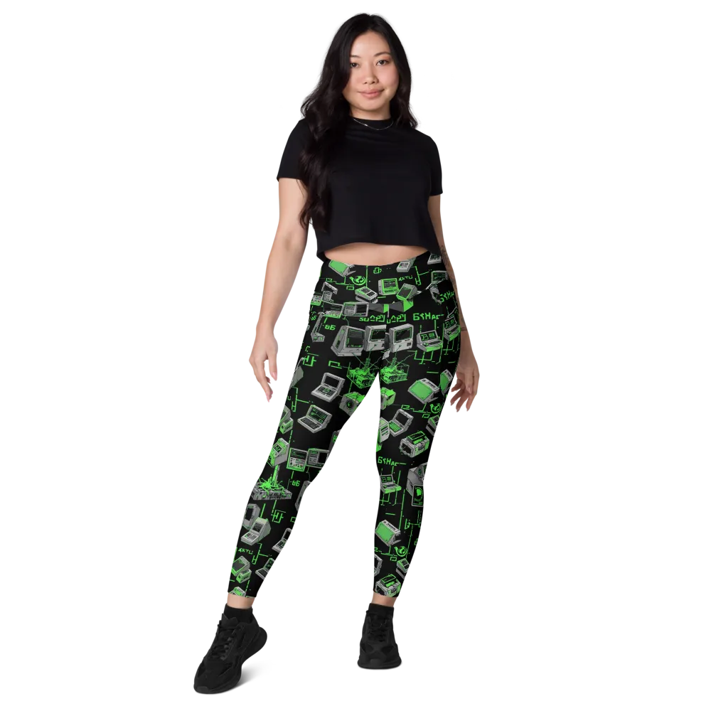 Acid Archive on Leggings with Pockets — Front
