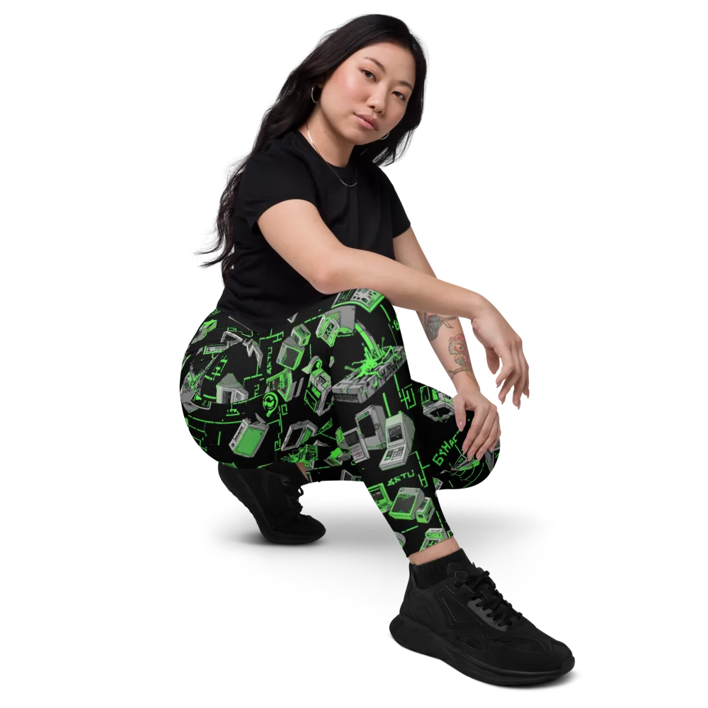 Acid Archive on Leggings with Pockets — Right Front