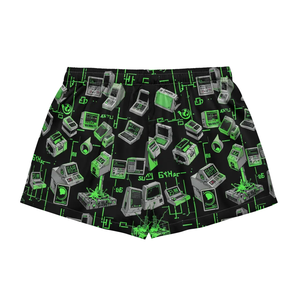Acid Archive on Women's Pajama Shorts — Back
