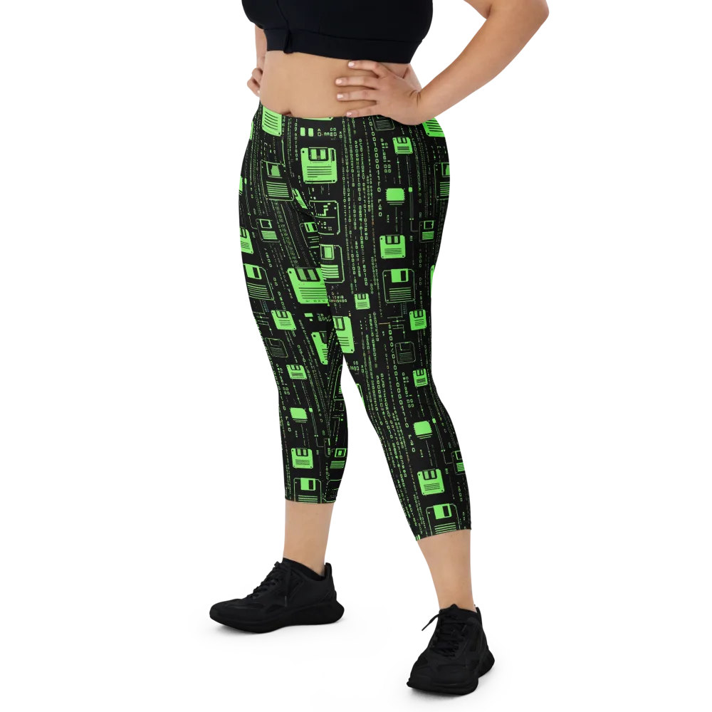 Neon Archive on Capri Leggings — Front