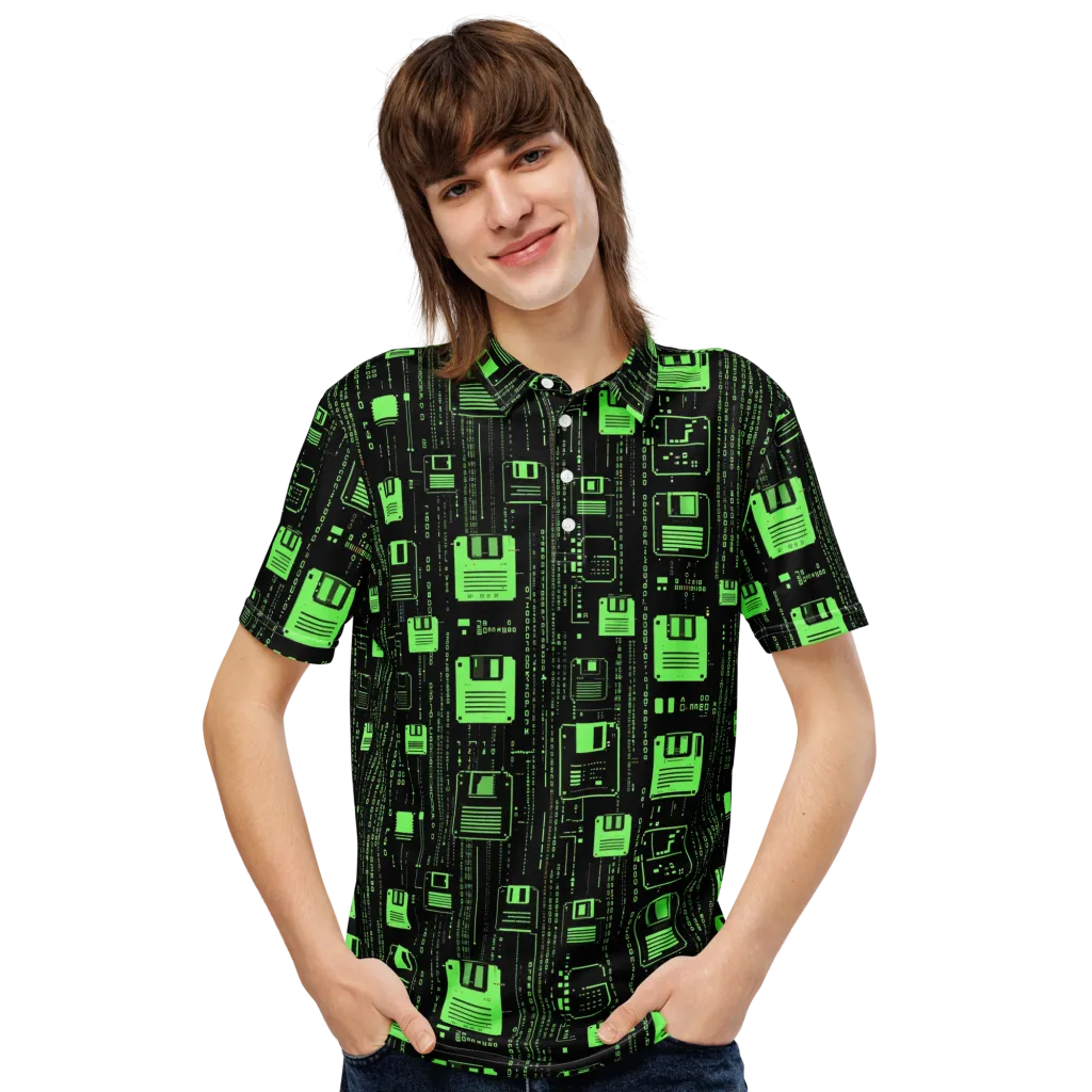 Neon Archive on Men's Slim Fit Polo Shirt — Front