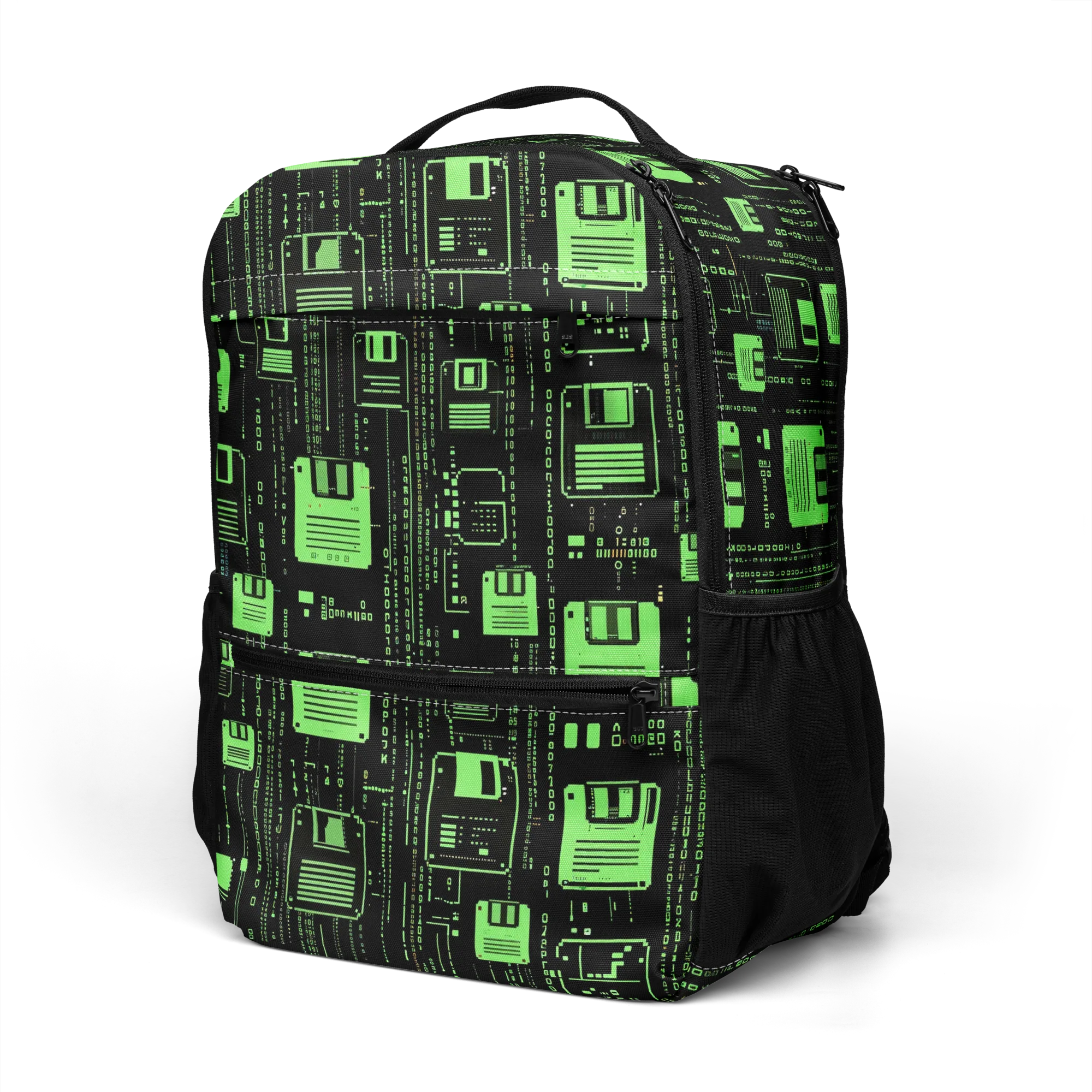 Neon Archive on Utility Backpack — Left Front