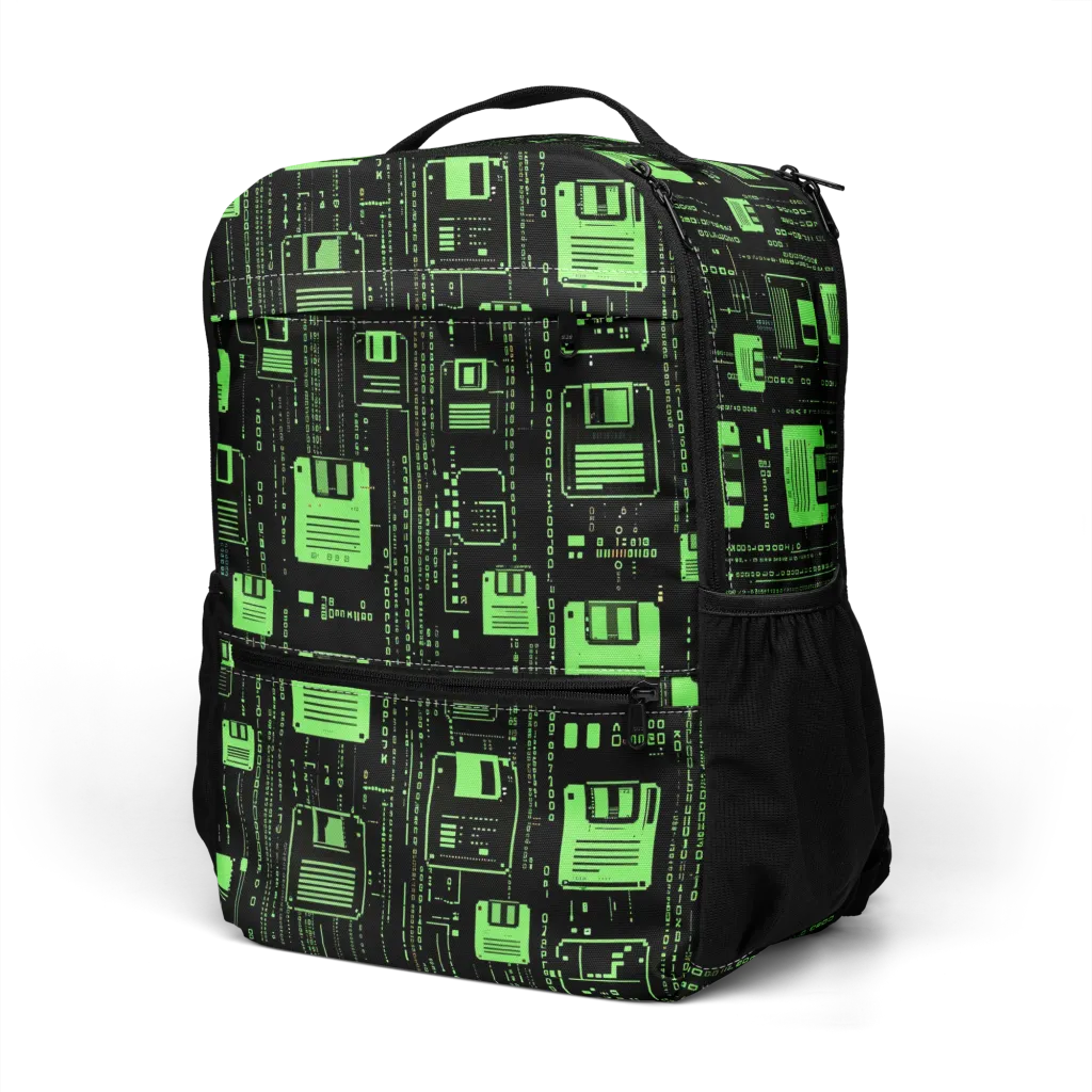 Neon Archive on Utility Backpack — Left Front