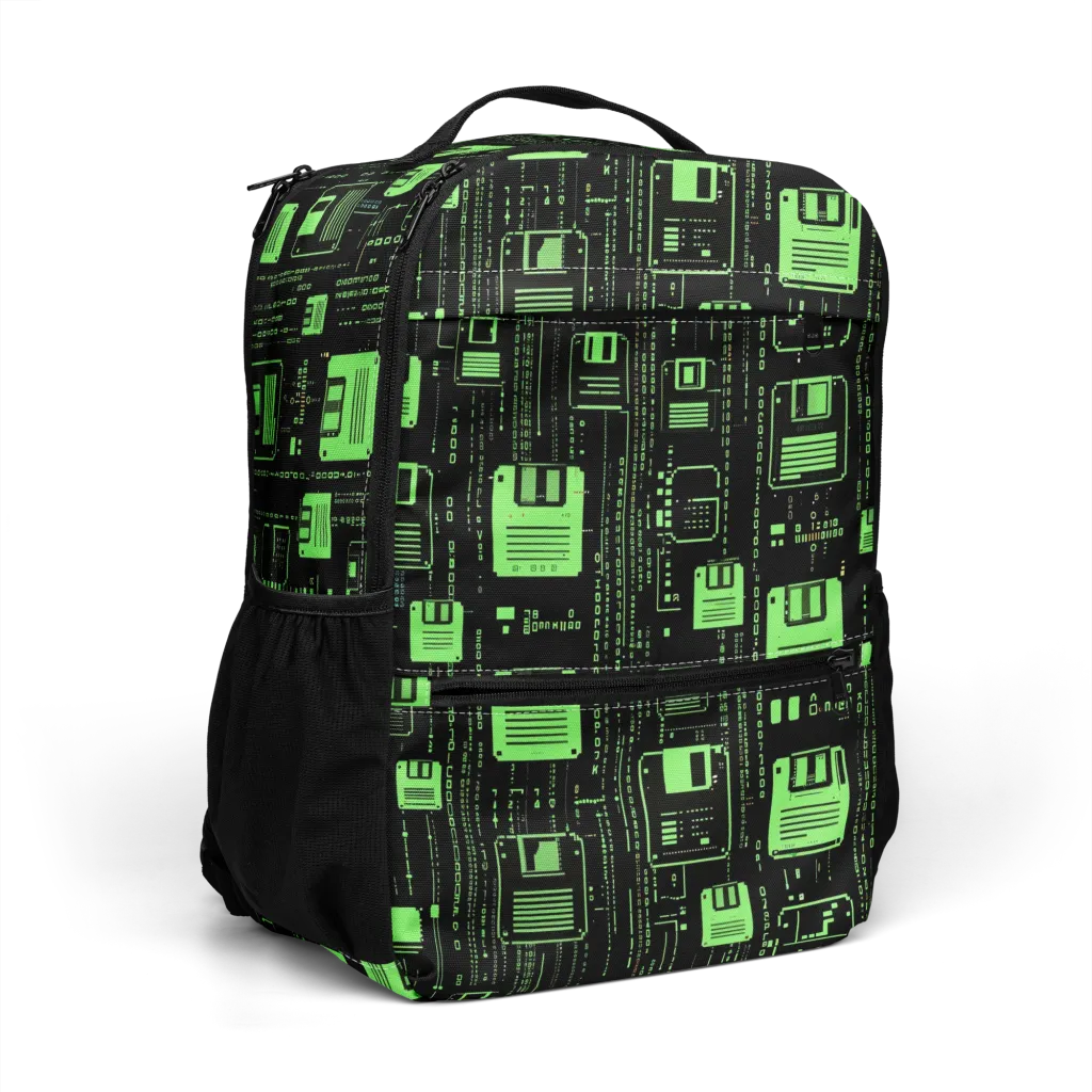Neon Archive on Utility Backpack — Right Front
