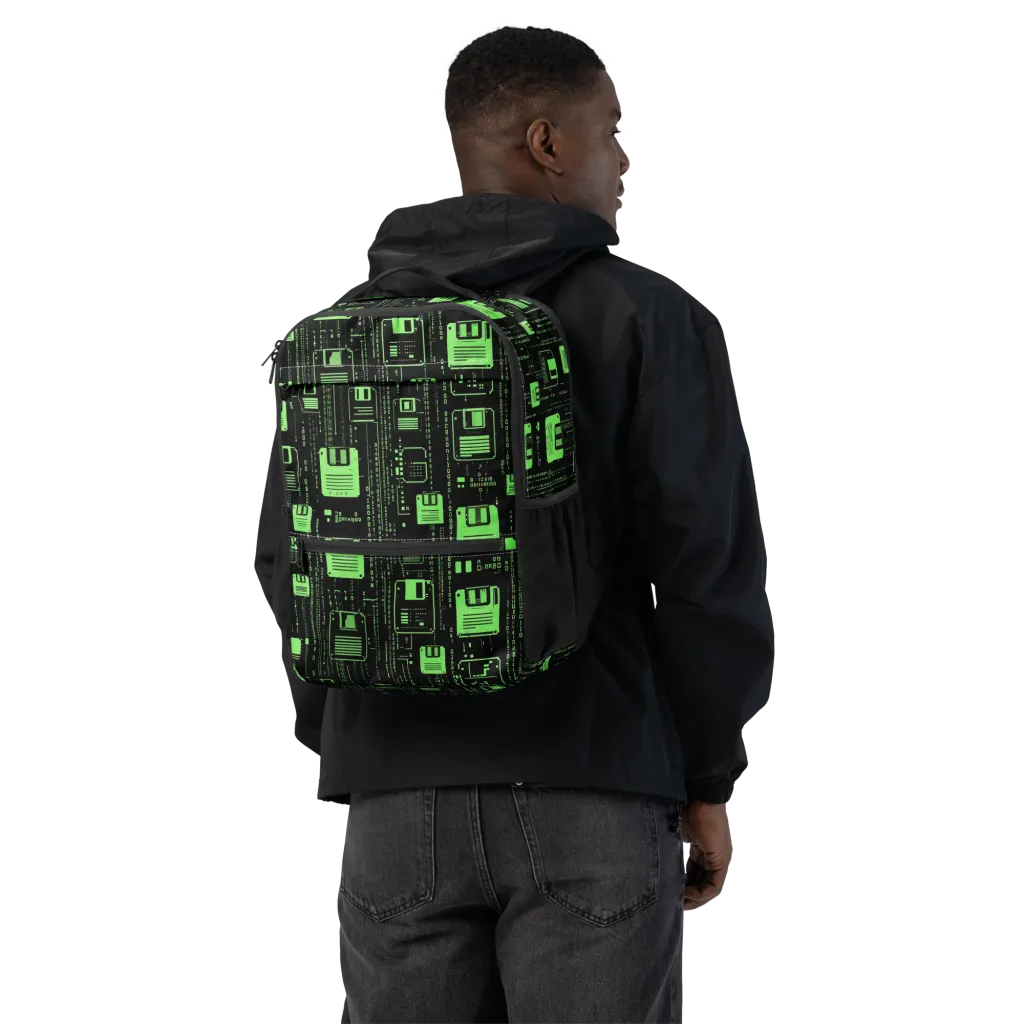 Neon Archive on Utility Backpack — Back