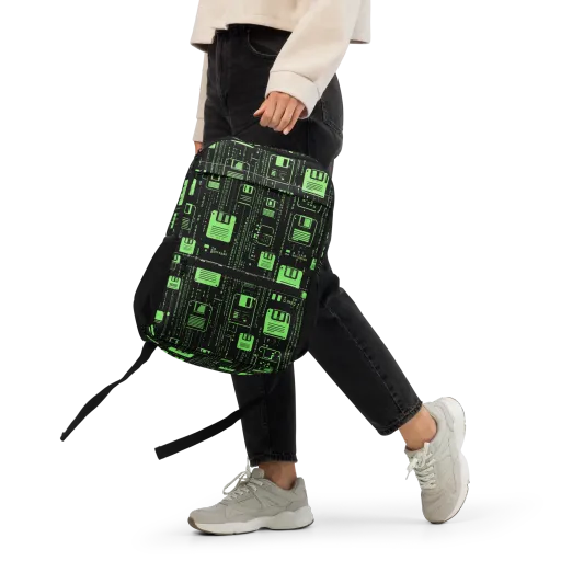 Neon Archive on a Utility Backpack