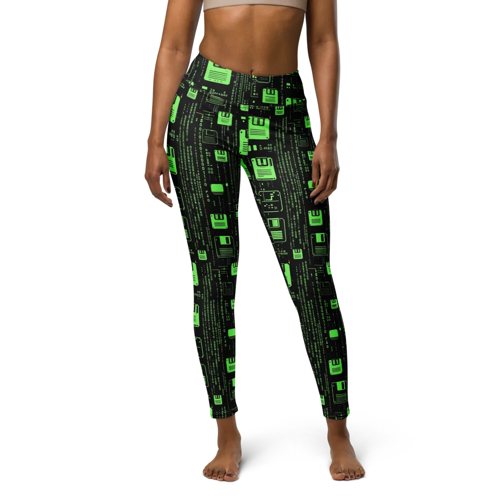 Neon Archive on Yoga Leggings — Front
