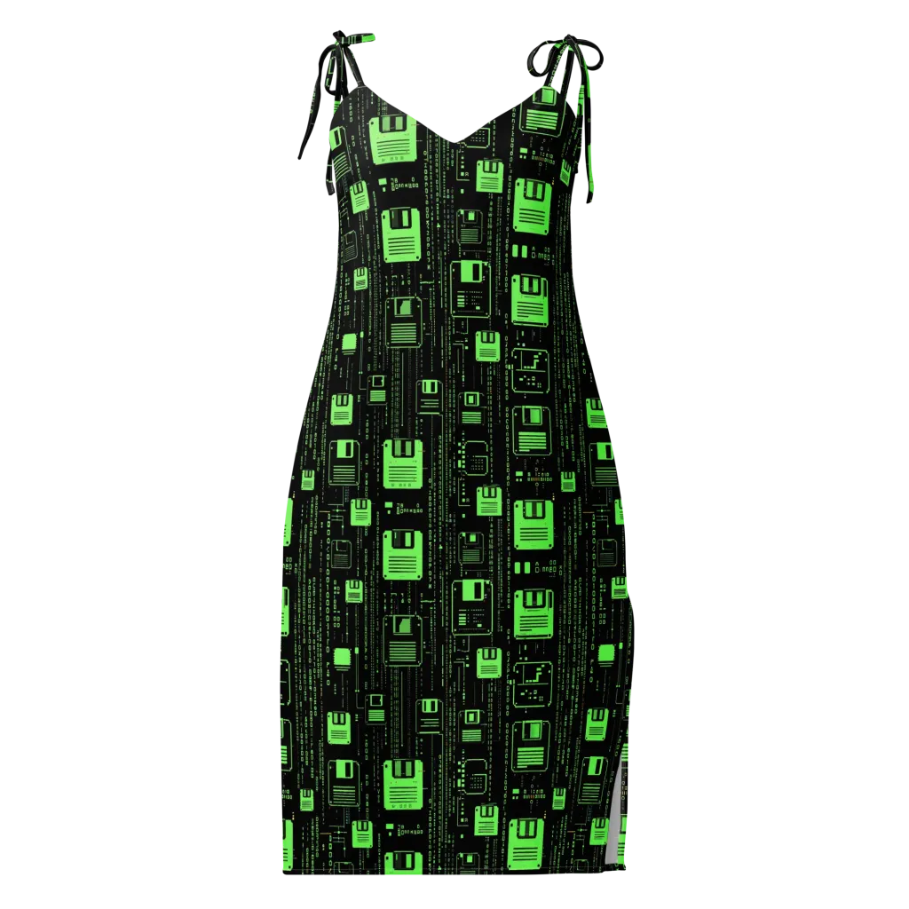 Neon Archive on Slip Dress — Front