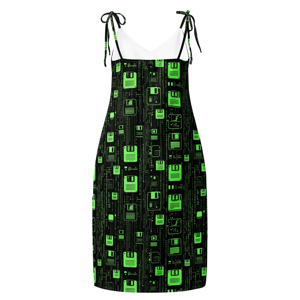 Neon Archive on Slip Dress — Back