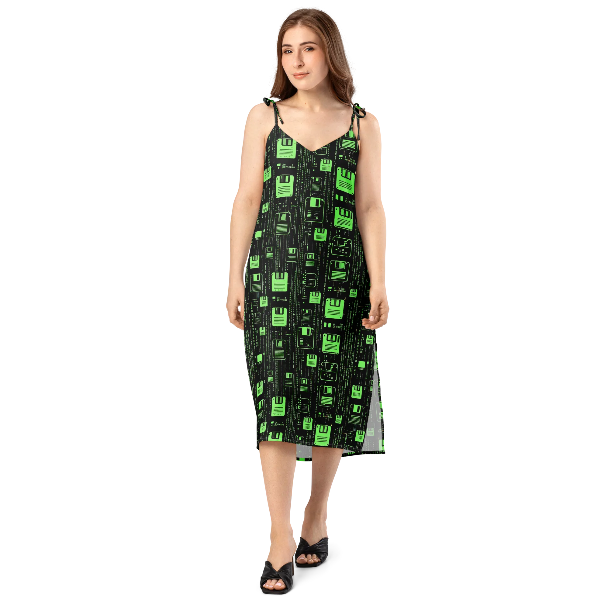 Neon Archive on Slip Dress — Front