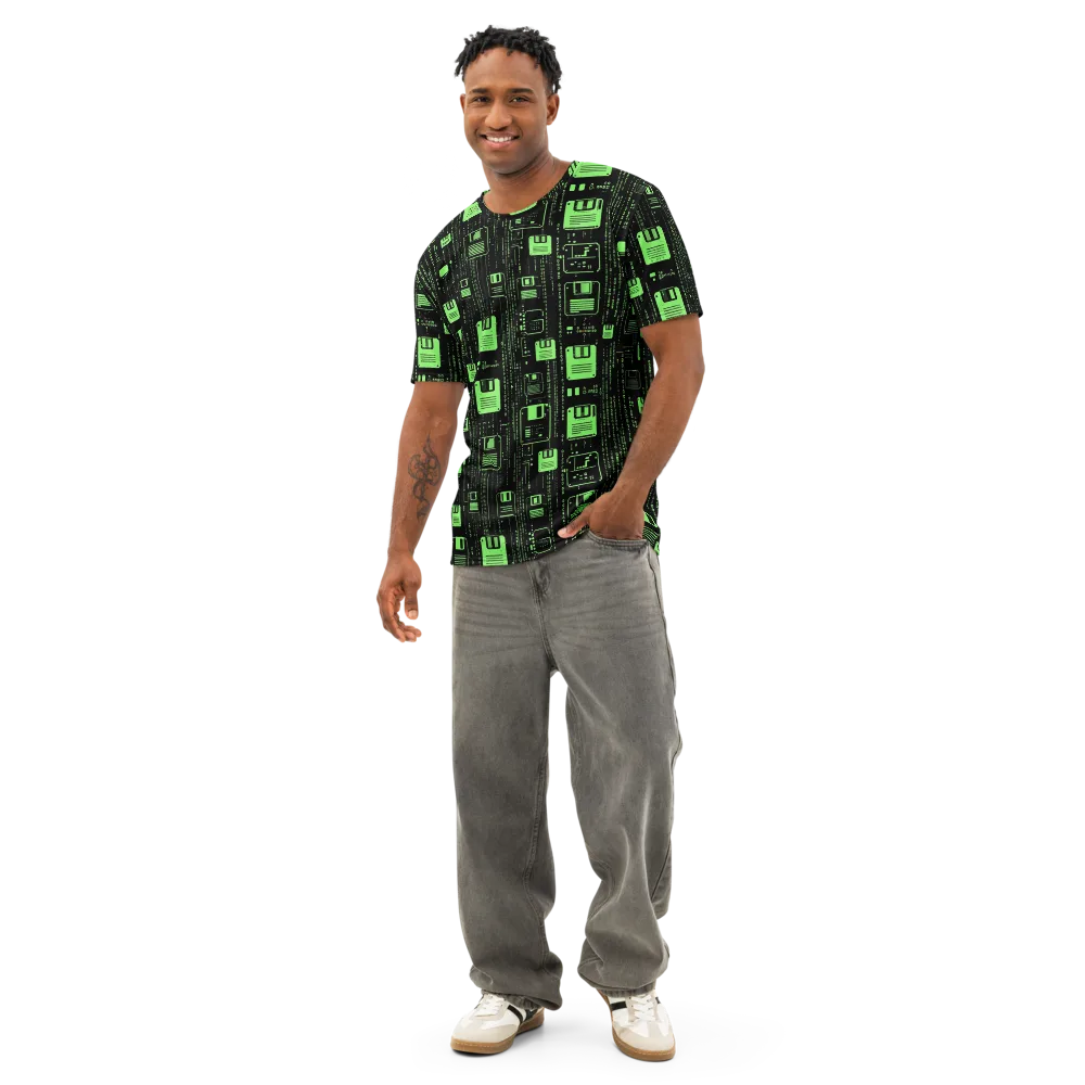 Neon Archive on Men's Cotton Crew Neck T-Shirt — Front