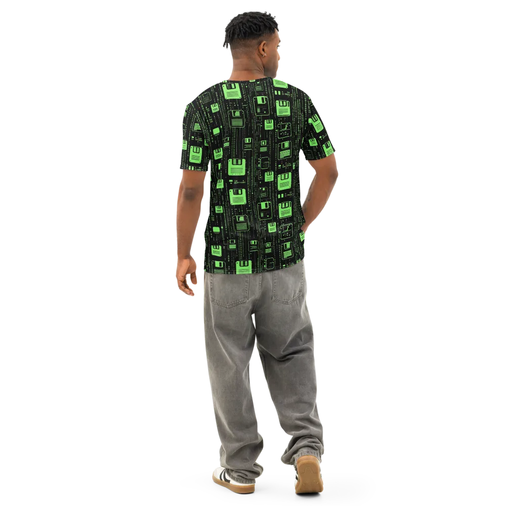 Neon Archive on Men's Cotton Crew Neck T-Shirt — Back