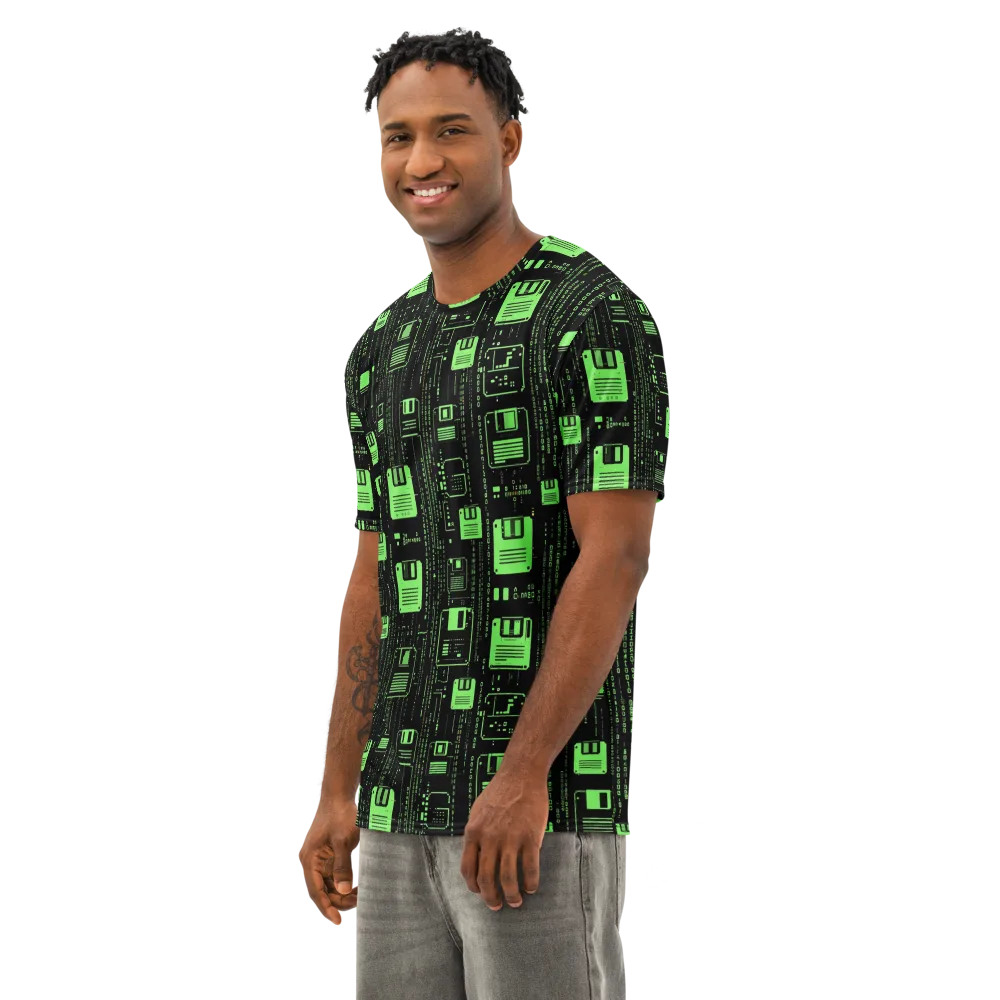 Neon Archive on Men's Cotton Crew Neck T-Shirt — Left Front