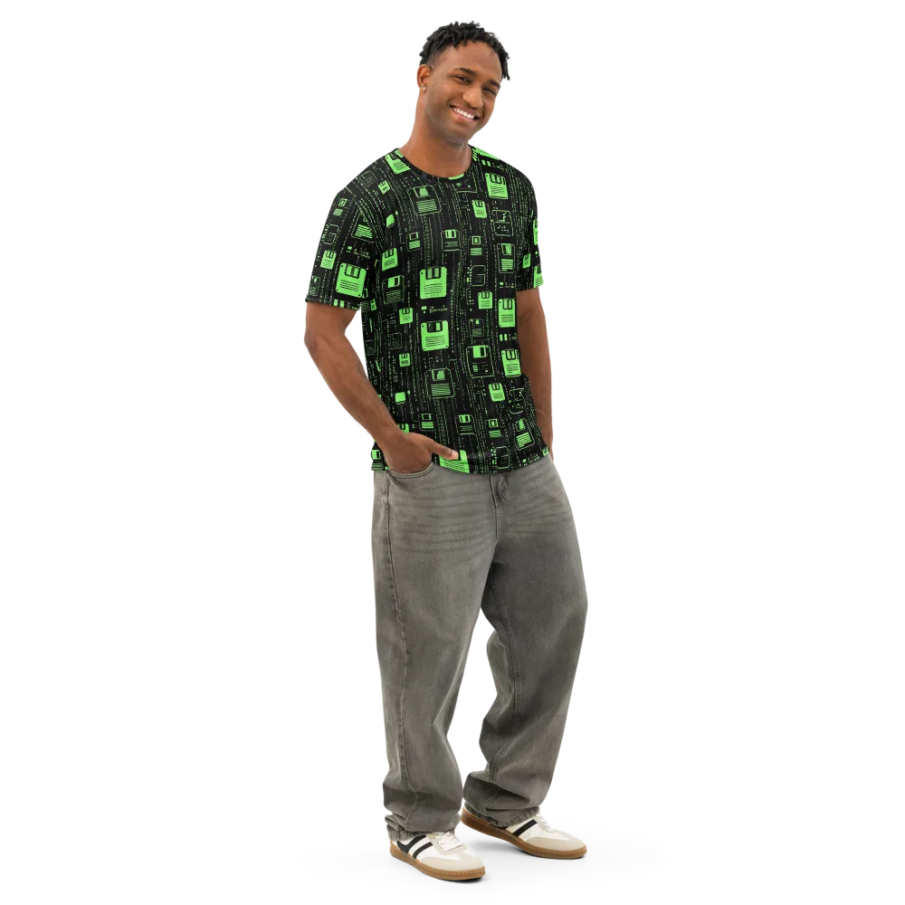 Neon Archive on Men's Cotton Crew Neck T-Shirt — Right Front