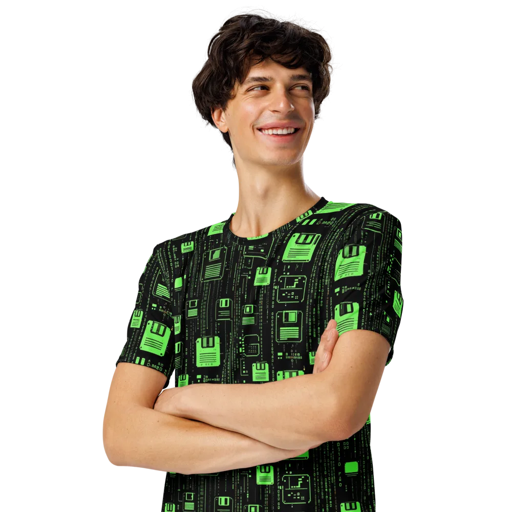 Neon Archive on Men's Crew Neck T-Shirt — Left Front