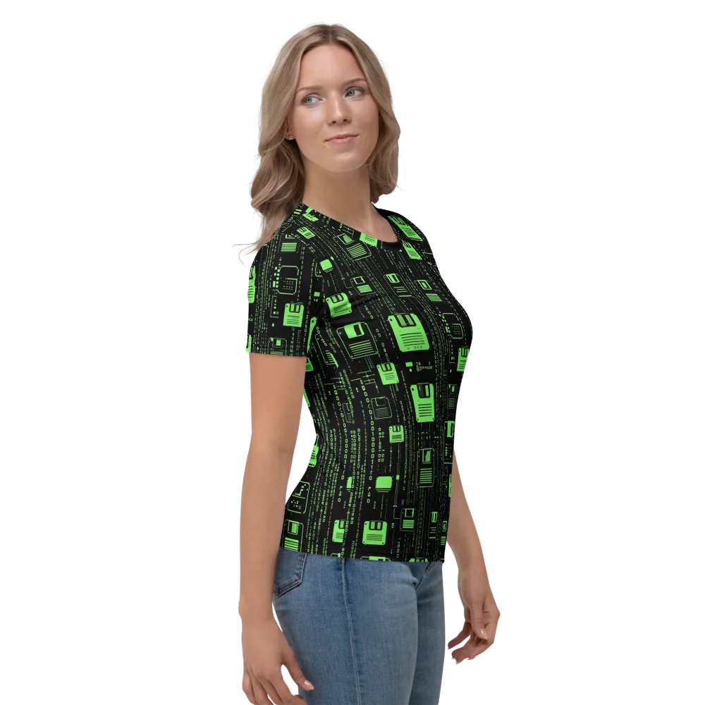 Neon Archive on Women's Crew Neck T-Shirt — Right