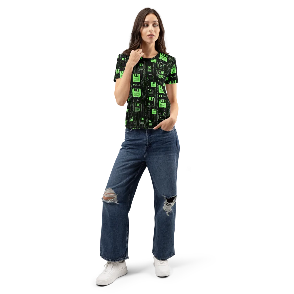 Neon Archive on Women's Crew Neck T-Shirt — Front