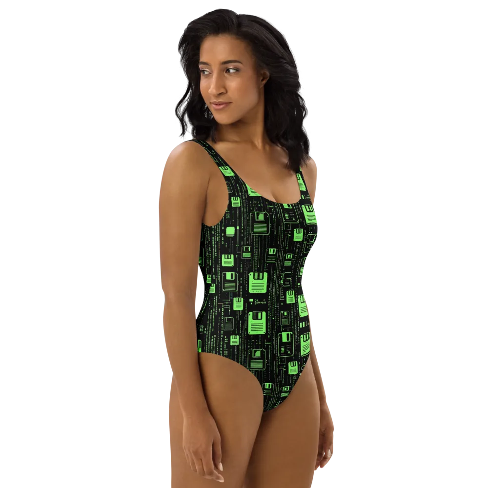 Neon Archive on One-Piece Swimsuit — Right