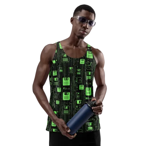 Neon Archive on a Men's Tank Top