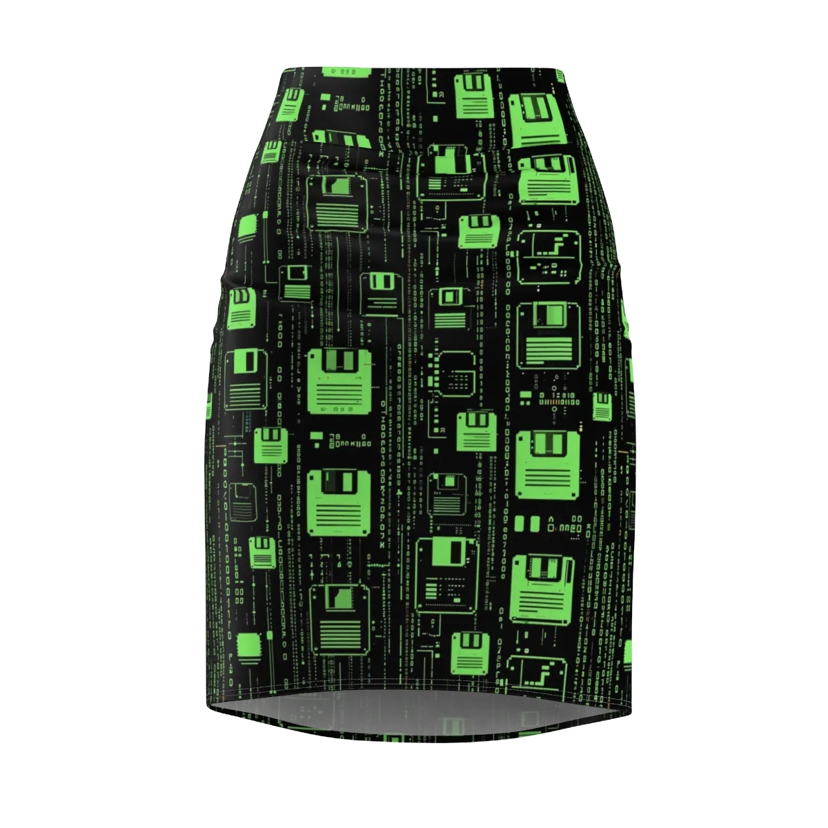 Neon Archive on Pencil Skirt — Front