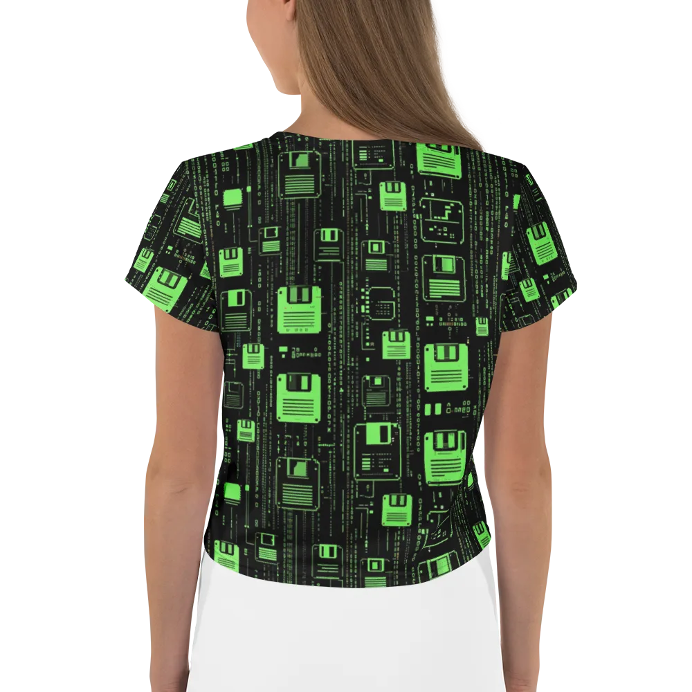 Neon Archive on Crop Tee — Back
