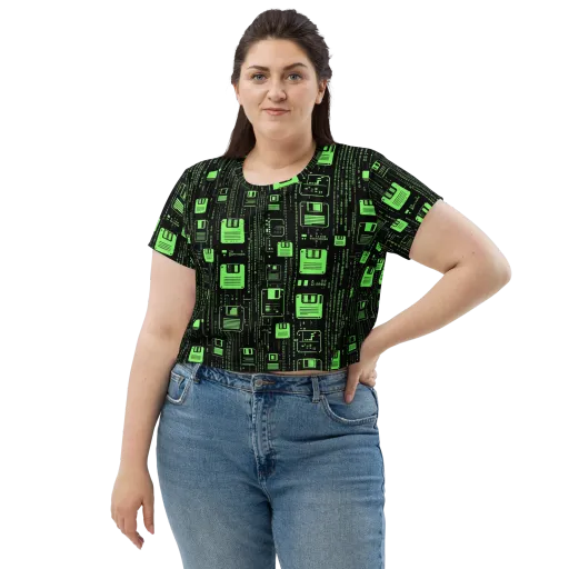 Neon Archive on a Crop Tee