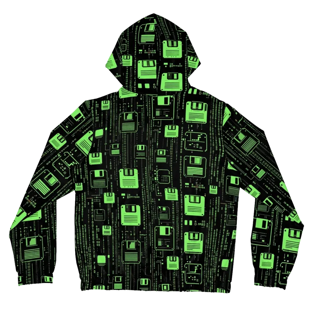 Neon Archive on Women's Full-Zip Hoodie — Back