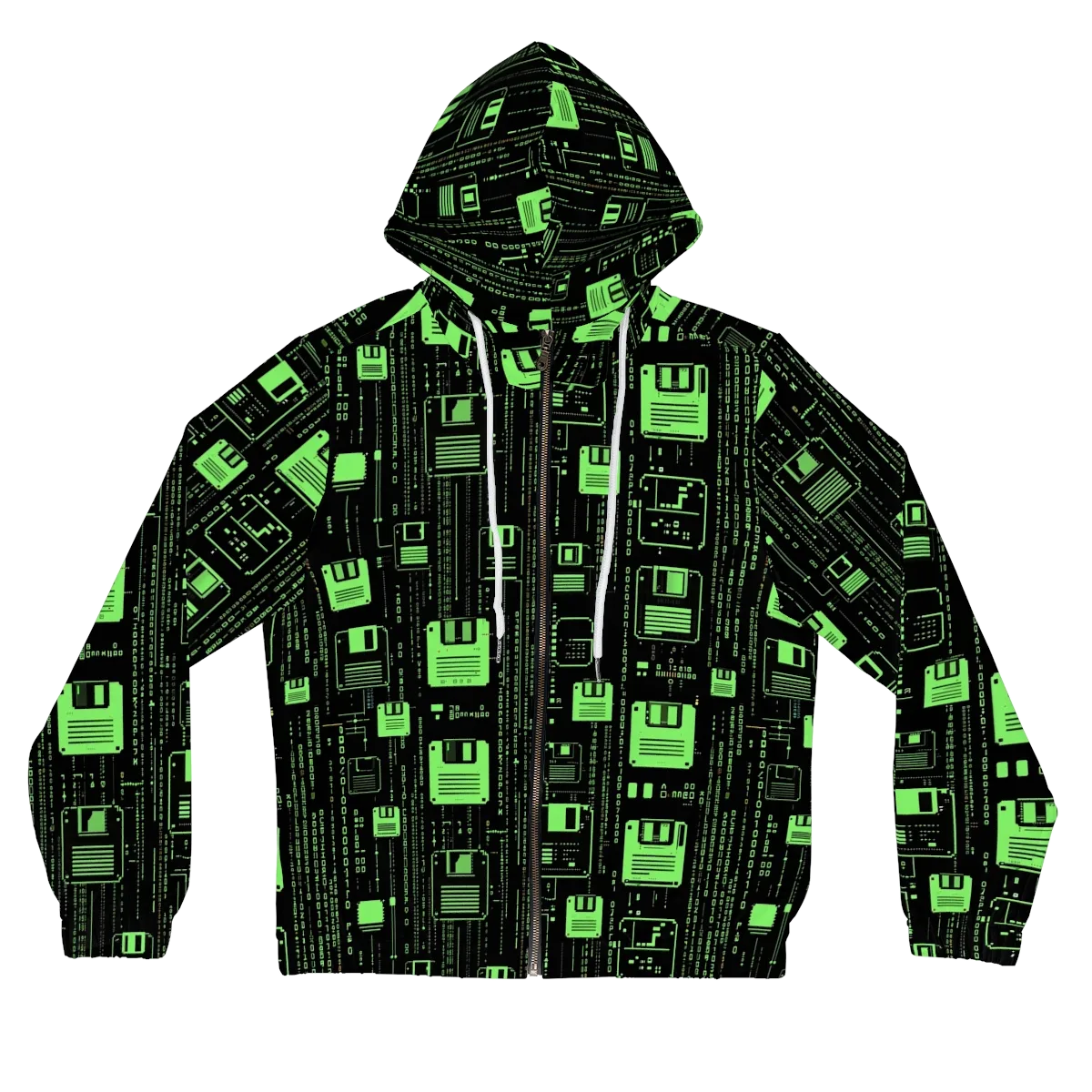 Neon Archive on Women's Full-Zip Hoodie — Front