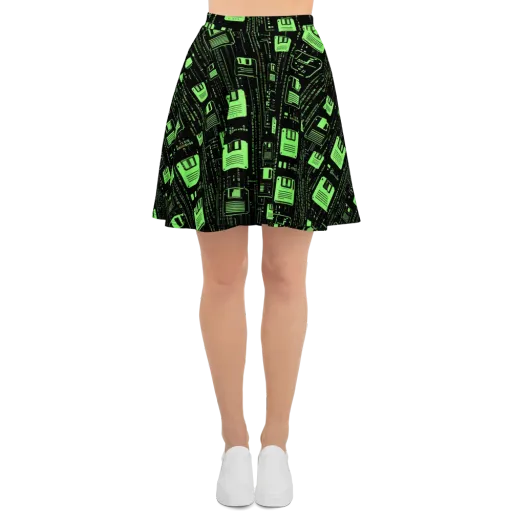Neon Archive on a Skater Skirt