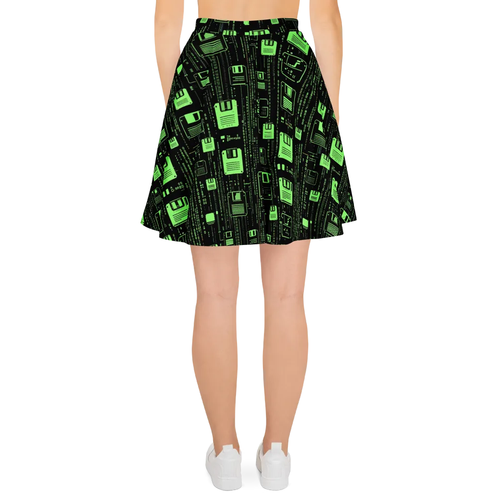 Neon Archive on Skater Skirt — Back