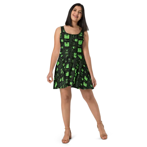 Neon Archive on a Skater Dress