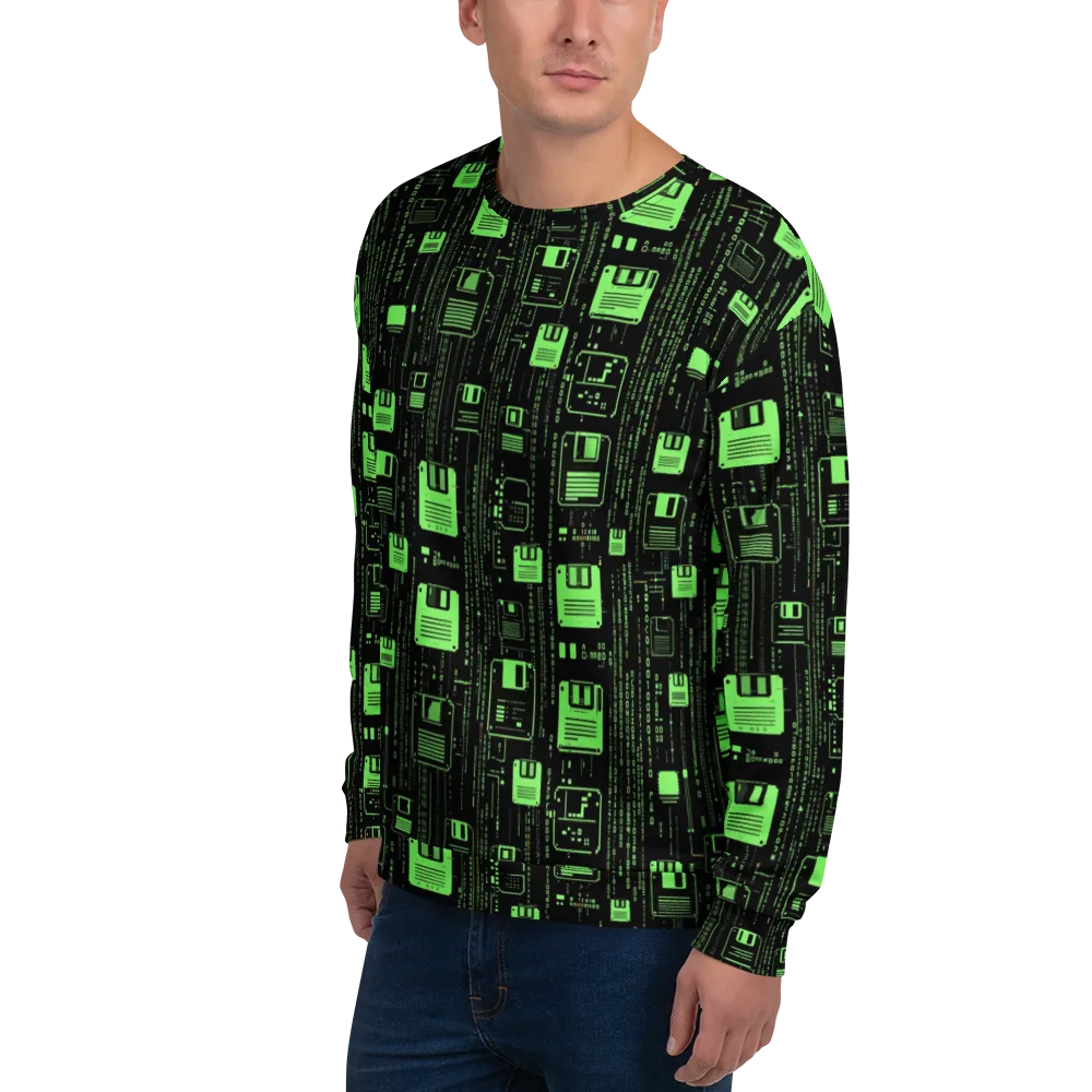 Neon Archive on Sweatshirt — Left Front