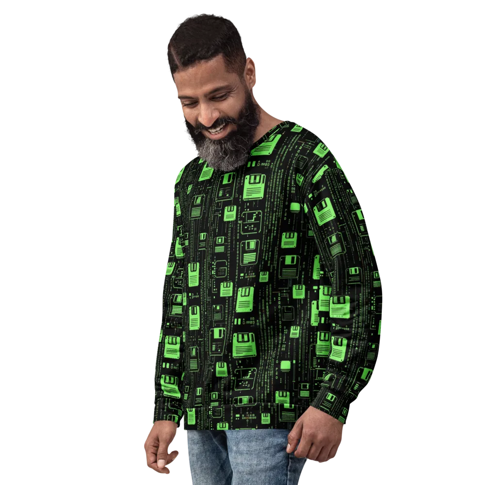 Neon Archive on Sweatshirt — Left Front