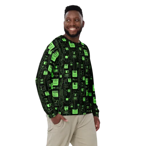 Neon Archive on a Sweatshirt