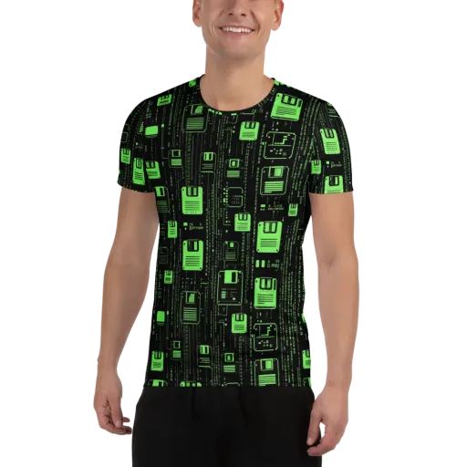 Neon Archive on a Men's Athletic T-Shirt