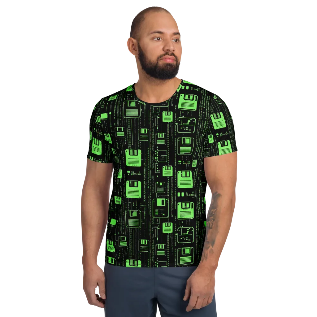 Neon Archive on Men's Athletic T-Shirt — Front