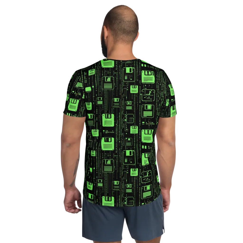 Neon Archive on Men's Athletic T-Shirt — Back