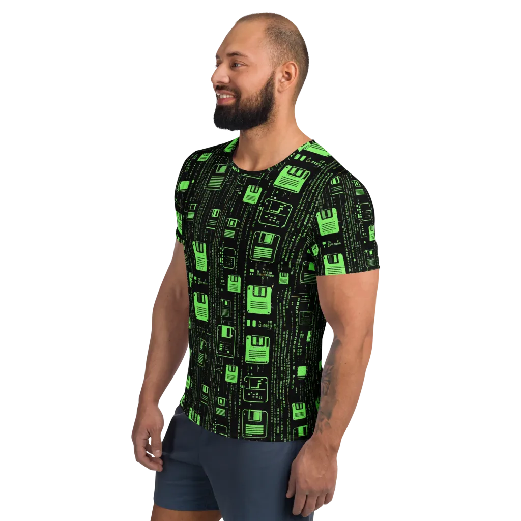 Neon Archive on Men's Athletic T-Shirt — Left
