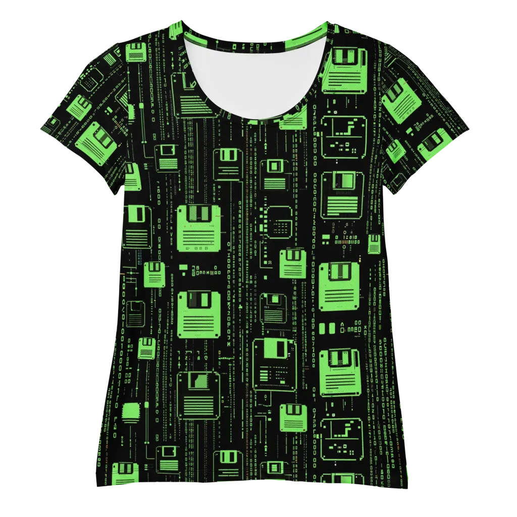 Neon Archive on Women's Athletic T-Shirt — Front