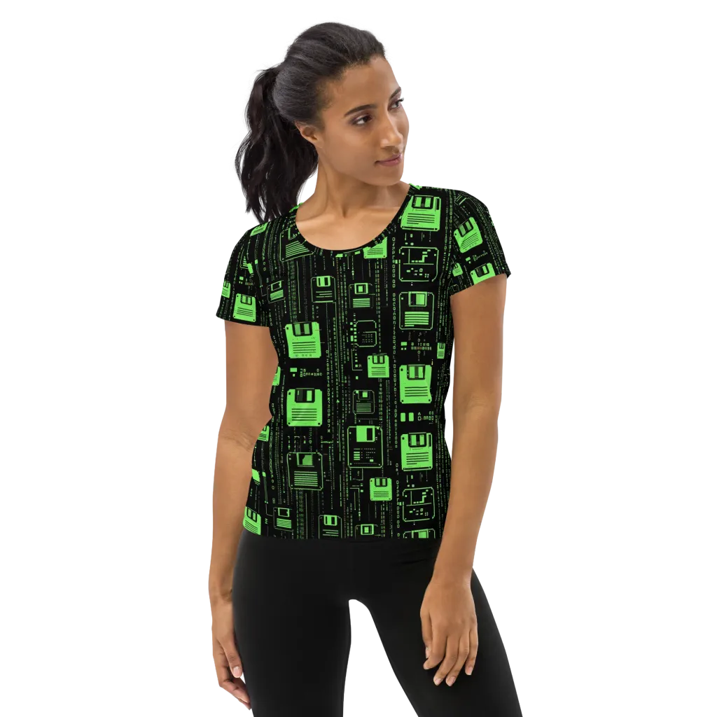 Neon Archive on Women's Athletic T-Shirt — Front