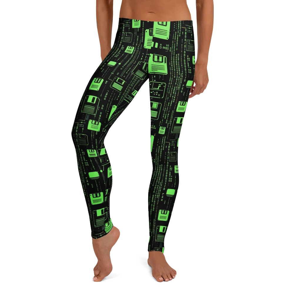 Neon Archive on Leggings — Front