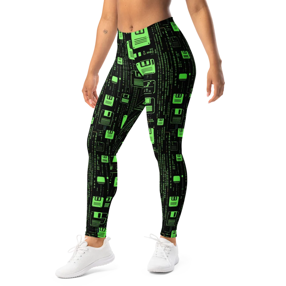 Neon Archive on Leggings — Left Front