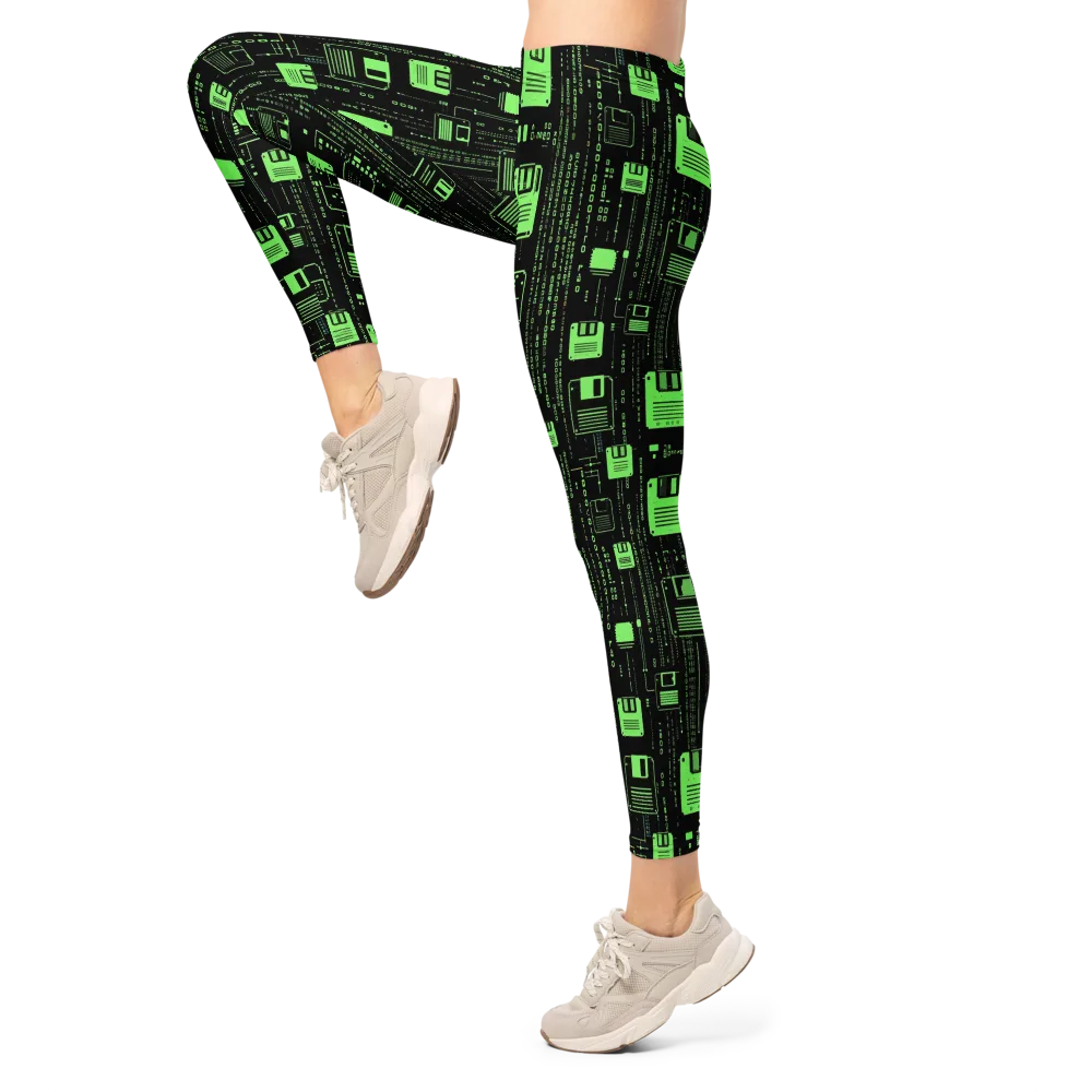 Neon Archive on Leggings — Left