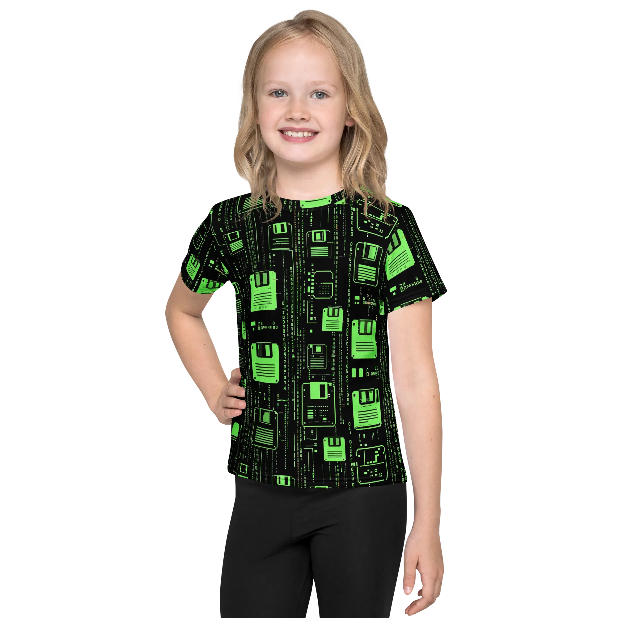 Neon Archive on Kids Crew Neck T-Shirt — Front