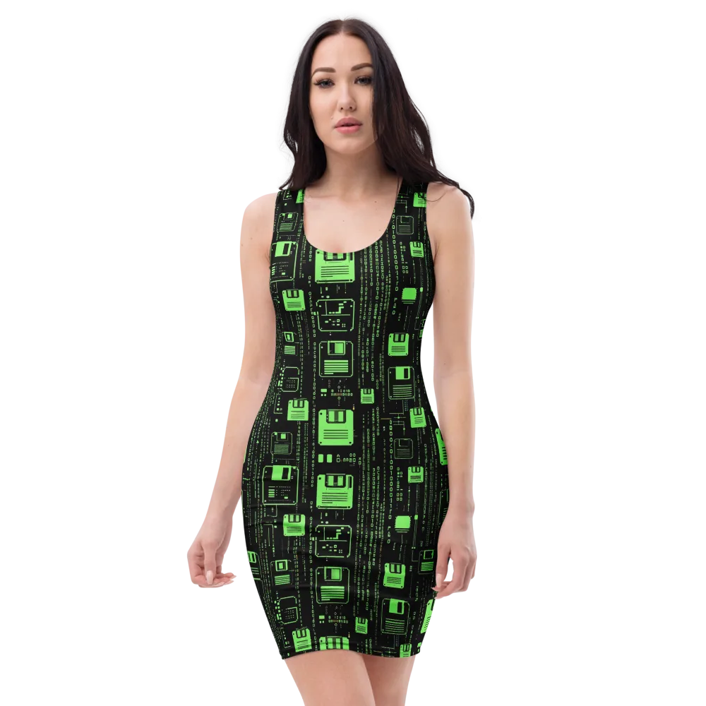 Neon Archive on Bodycon Dress — Front