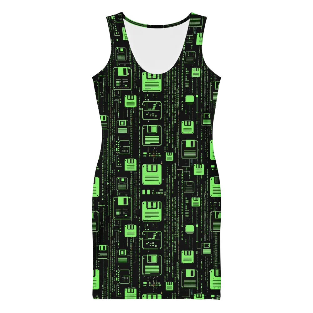 Neon Archive on Bodycon Dress — Front