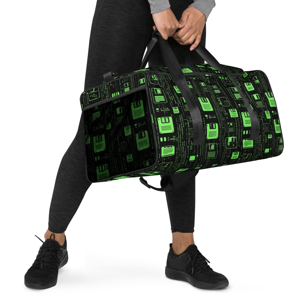 Neon Archive on Duffle Bag — Right Front