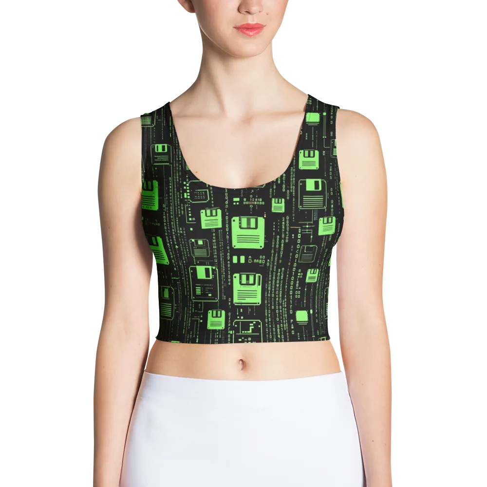 Neon Archive on Crop Top — Front